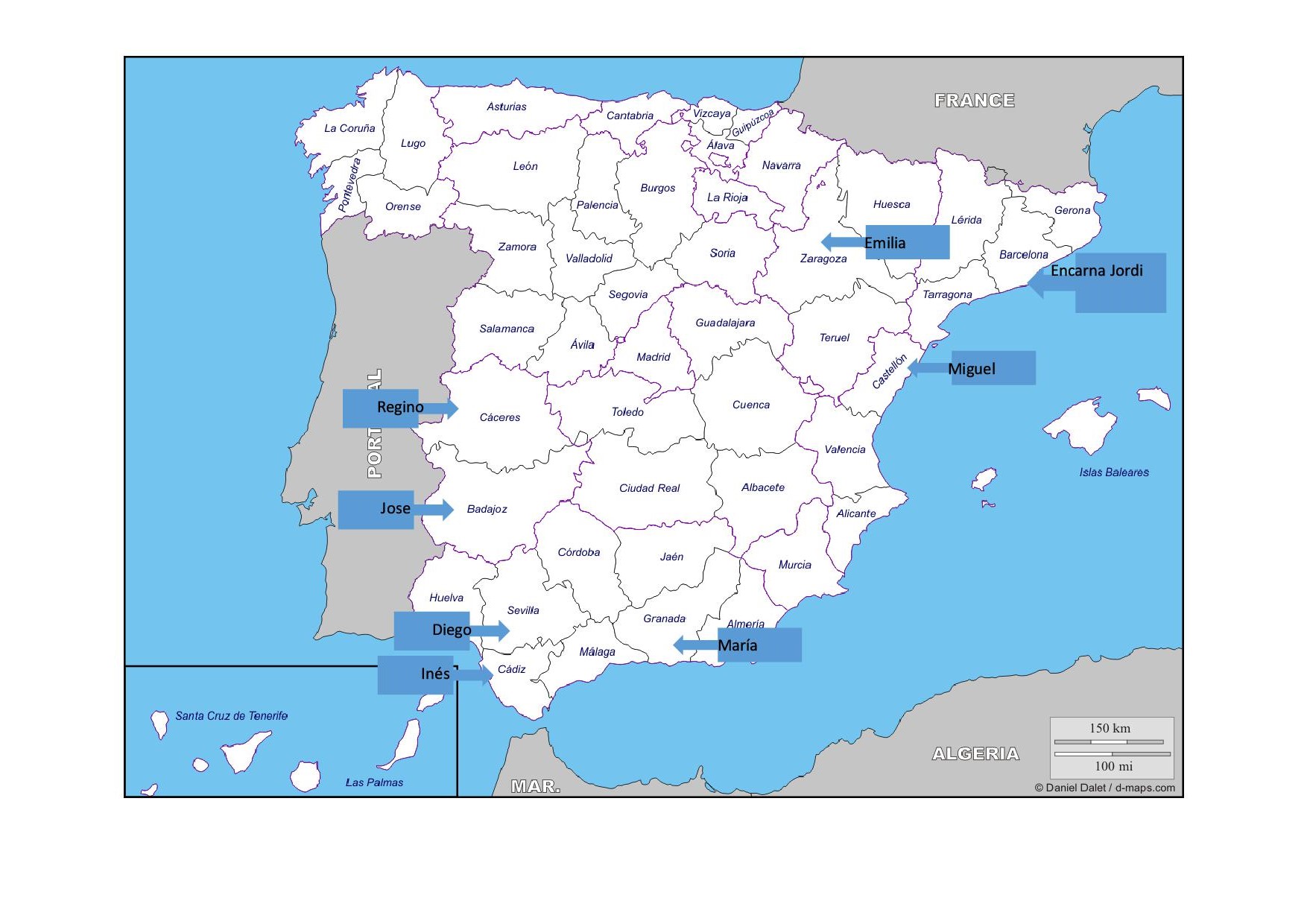 Mapa provincies Residents